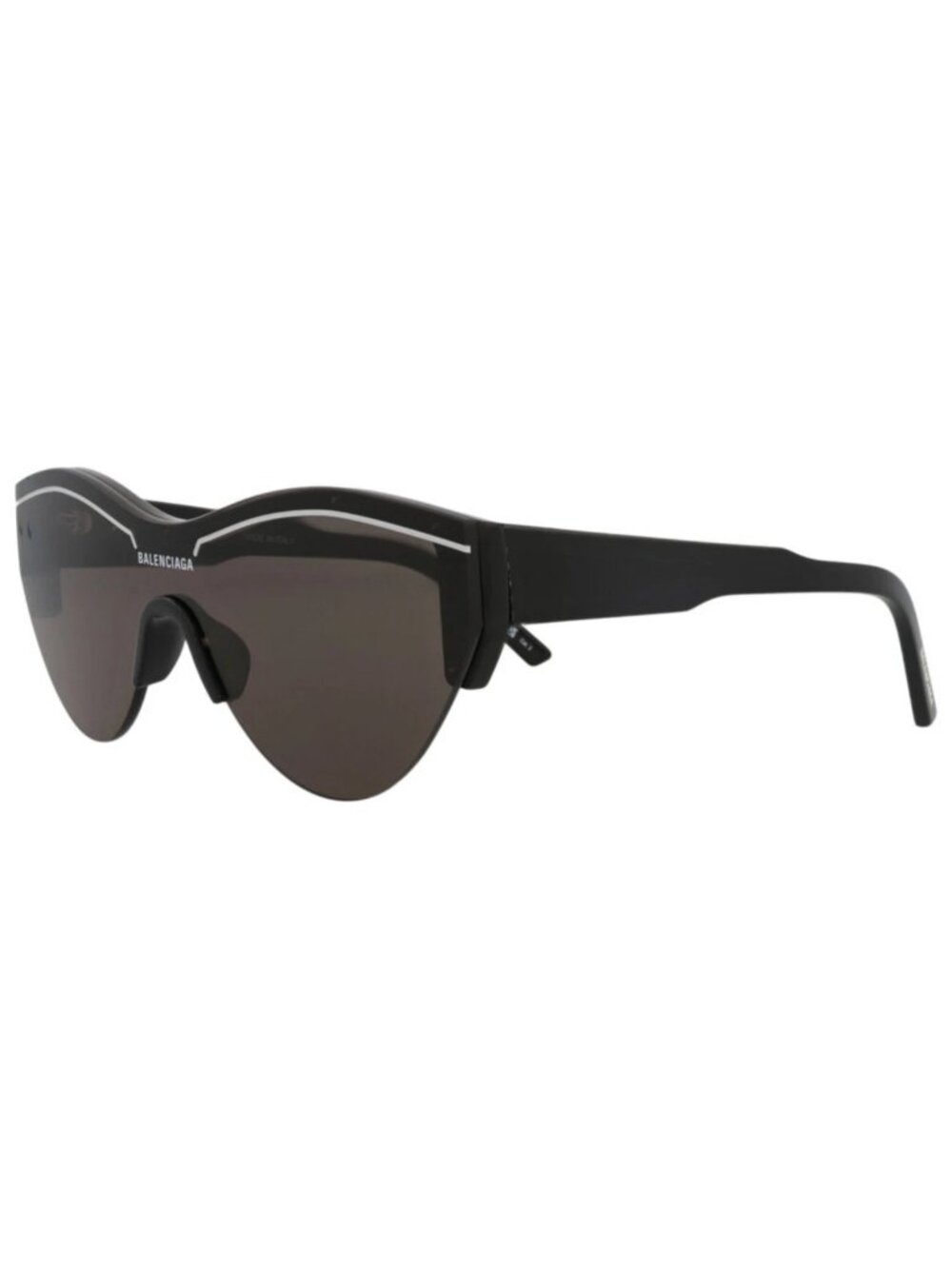New Balenciaga Women's Sunglasses Shield Wrap Acetate Frame Unisex Black Black